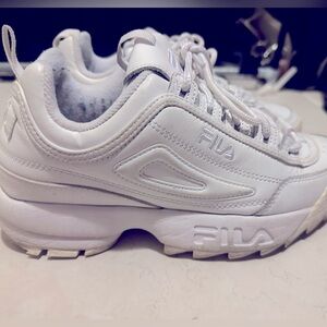 Fila white platform chunky sneakers